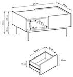 Couchtisch COLOR CT97 Beige - Holzwerkstoff - Kunststoff - 97 x 45 x 65 cm