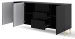 Sideboard RAVENNA B SB200 3D3D Schwarz - Gold