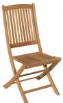 Lot de 2 chaises de jardin en teck Marron - Bois massif - Bois/Imitation - 60 x 99 x 50 cm