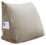 Großes ergonomisches Keilkissen Samt Beige - 45 x 35 cm