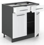 Meuble cuisine Fame-Line 35537 Anthracite - Blanc brillant