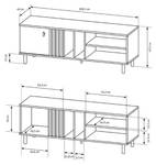 TV-Schrank MADICI 138 Braun - Grau - Holzwerkstoff - 40 x 49 x 138 cm