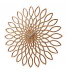 Wanduhr Sunflower Braun - Holzwerkstoff - 4 x 60 x 60 cm