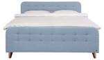 Nordic Box Boxspringbett Pastellblau - Breite: 182 cm - H3