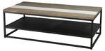 Table basse avec tablette en acacia Marron - En partie en bois massif - 60 x 40 x 120 cm