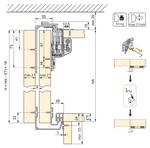 Schiebetürsystem für Schrank Nco 2er-Set Metall - 12 x 12 x 240 cm