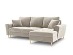 Schlaf-Ecksofa + Box MOGHAN 4 Sitzplätze Beige