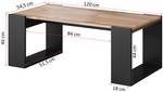 Table basse WOOD 120x55x46 Beige - Gris - Bois manufacturé - Matière plastique - 120 x 46 x 55 cm