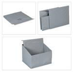 Aufbewahrungsbox Vlies 2er Set Grau - Textil - 37 x 30 x 34 cm