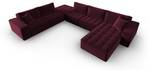 modulares U-Formsofa MIKE 8 Sitzplätze Rubinrot