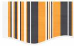 Tissu d'auvent de remplacement 3007858 Noir - Orange - 295 x 480 cm