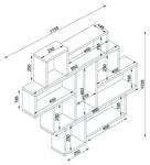 Regal Velaris Weiß - Holzwerkstoff - 15 x 104 x 116 cm