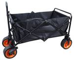 Faltbarer Wagen Zusammenklappbar 80kg Schwarz - Metall - 22 x 9 x 32 cm