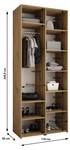 Drehtürenschrank Como 2 Beige - Gold - 110 x 50 cm