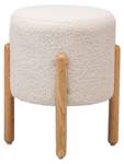 Pouf BOHOL Blanc - Textile - 33 x 40 x 33 cm