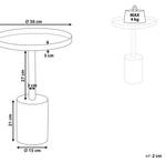 Table d'appoint CAMELO Doré - Blanc - Métal - 36 x 52 x 36 cm