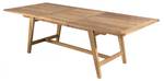 Table de jardin en teck 8/10 personnes Marron - Bois massif - Bois/Imitation - 100 x 75 x 180 cm