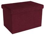 Sitzbank Sitzhocker Sitzwürfel Fußhocker Rot - Textil - 30 x 30 x 49 cm