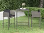 Garten-Bar-Set (3-teilig) 3012236-1 Grau - 70 x 70 cm - Anzahl Teile im Set: 3