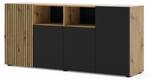 Buffet AURIS SB180 4D Beige - Bois manufacturé - Matière plastique - 180 x 82 x 42 cm