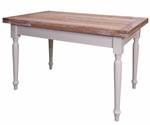 Ausziehbarer Tisch Adra Weiß - Holzwerkstoff - 140 x 80 x 80 cm