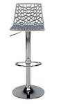 Tabouret de bar CLARK Lot de 2 Gris