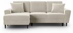 Schlaf-Ecksofa + Box MOGHAN 4 Sitzplätze Beige