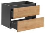 Schrank unter waschbecken MONAKO CUW80 Grau - Holzwerkstoff - 80 x 57 x 46 cm