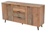 Sideboard Natur Ⅲ Braun - Holzwerkstoff - Metall - 35 x 70 x 140 cm