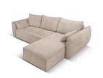 Schlaf-Ecksofa + Box KAELLE 4 Sitzplätze Beige