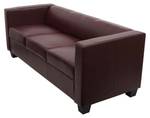 3er Sofa Lille Rotbraun