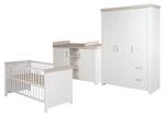 Set de chambre bébé Felicia 3 pcs Blanc - Bois manufacturé