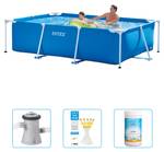 Schwimmbad-Set 2827173 (4-teilig) Blau - 160 x 65 x 260 cm