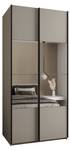 Armoire Lux 4 Beige - Noir - Largeur : 120 cm