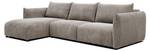 4-Sitzer Ecksofa Tauer Taupe - Ecke davorstehend links