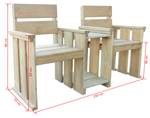 Gartenbank 43260 Braun - Holzwerkstoff - Holzart/Dekor - 150 x 89 x 150 cm