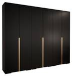 Drehtürenschrank Manhattan Ryfel 9 Schwarz - Gold - 6 Türen