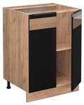 Küchenunterschrank Fame-Line 46254 Schwarz - Braun - Holzwerkstoff - 60 x 82 x 60 cm