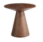 Table d'angle en bois de noyer Marron - Bois/Imitation - En partie en bois massif - 60 x 55 x 60 cm