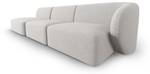 modulares Sofa SHANE 4 Sitzplätze Silber