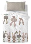 Rabbit family Set housse couette 100x120 120 x 100 cm