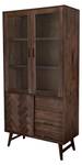 Vitrine ASHTON SC100 3D3D Marron - Bois massif - Bois/Imitation - 100 x 195 x 45 cm