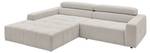 Ecksofa RENO Silber - Armlehne davorstehend links - Ecke davorstehend links