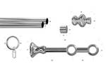 Gardinenstange Andrea 2 lfg. Silber - Breite: 440 cm