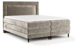 Boxspringbett Madame Beige - Breite: 140 cm