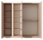 Kleiderschrank DAST WR224 4D12S Pink - Holzwerkstoff - Kunststoff - 224 x 210 x 56 cm