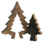 Weihnachtsbaum Chalet Chic Schwarz - Holz teilmassiv - 26 x 4 x 30 cm