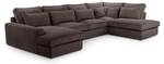 Ecksofa Burla U Braun - Holzwerkstoff - 176 x 93 x 398 cm