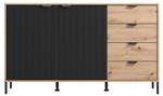 Lowboard MEVIELA Schwarz - Holzwerkstoff - 40 x 92 x 157 cm