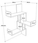 Regal Lyron Braun - Holzwerkstoff - 60 x 110 x 60 cm